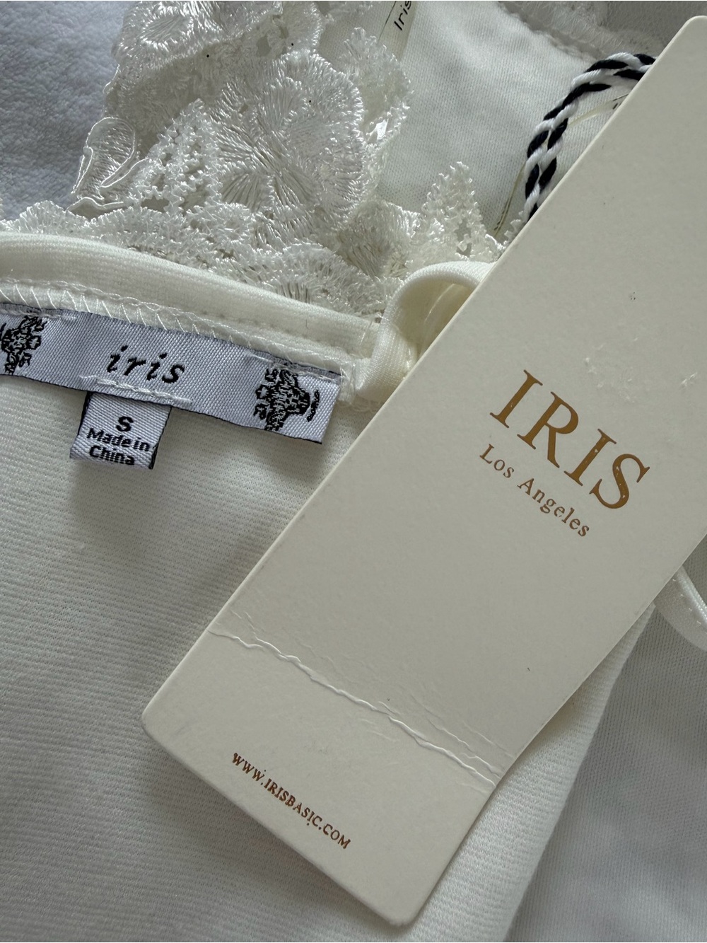 iris White Lace High-Neck Wedding Dress - Picture 3 of 3